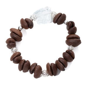 Sugar Cube <b>Bracelet</b> For Women Irregular <b>Beaded</b> Coffee Bean Minimalist Jewelry Mixed Materials Geometric Design - Product Image 5