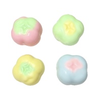 Nouveau jouet créatif anti-stress en TPR, boule souple à rebond lent, dégradé arc-en-ciel de 7 cm, faite à la main, sonore et craquant