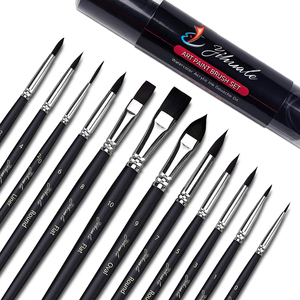 Pinceaux d'artiste professionnels de haute qualité, 12 pièces, pour <span class=keywords><strong>aquarelle</strong></span>, acrylique, gouache, huile, ensemble d'outils d'art, pinceaux de peinture de qualité supérieure - Product Image 1