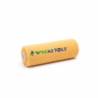Outils de peinture professionnels Tissu en polyester tricoté Couverture de rouleau de peinture à surface lisse avec poignée à rouleau de type américain