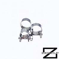 Collier de serrage micro-vis en acier inoxydable 304 pour moto, VTT, petit moteur, ligne de carburant, poli miroir, sans fuite, vente en gros