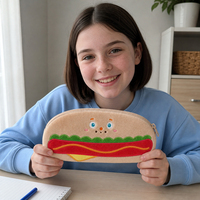 Porte-monnaie en peluche personnalisé mignon en forme de burger, mini portefeuille, pochette pour écouteurs, petite pochette, trousse de maquillage, sac à fermeture éclair Kawaii