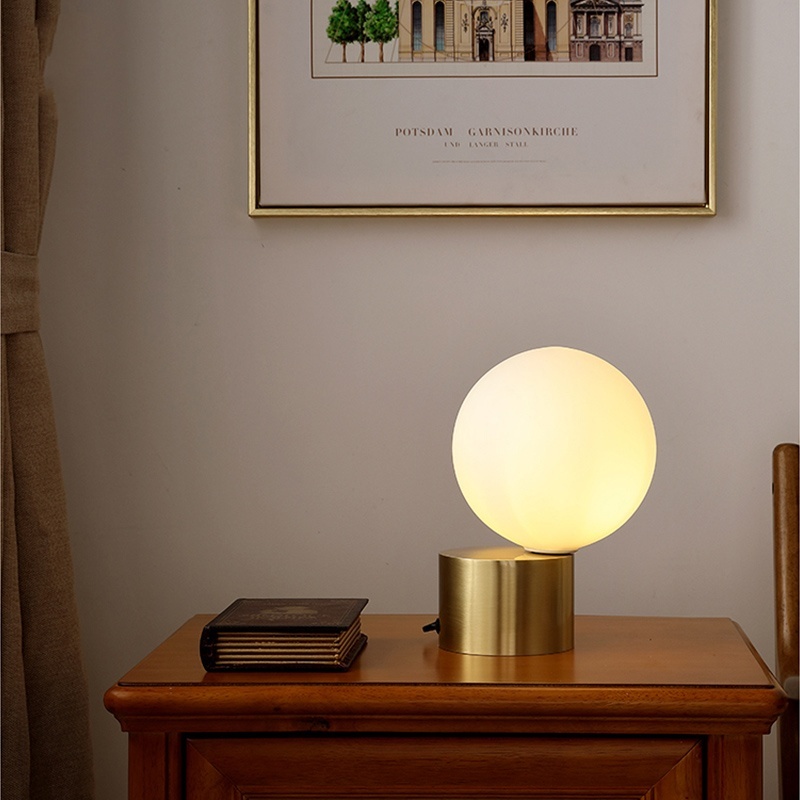 Decorative Lights Bedside Bedroom Modern Glass Ball Lamp Led Moon Table Light for Reading Living Room