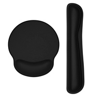 Ensemble clavier et souris Kelida avec repose-poignets en mousse à mémoire de forme, antidérapant, pour le jeu et le bureau