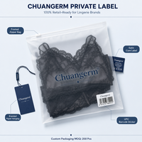 Lingerie Chuangerm Marque Privée 2026 – Nouveauté Tendance : Teddy Sexy Halter Ajusté en Dentelle Jacquard Transparente « Pure Désir » avec Gants