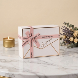 Caja de Regalo de Lujo Estilo Sobre, Caja de Empaque para Regalos Cosméticos con Listón, Caja de Regalo para Joyería, Cuidado de la Piel, Bodas, Día de la Madre, Cumpleaños - Product Image 5