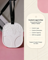 Diffuseur en plâtre gaufré DIY en forme d'arbre, à suspendre, sans alcool, écologique, parfum frais longue durée, ornement pour la maison