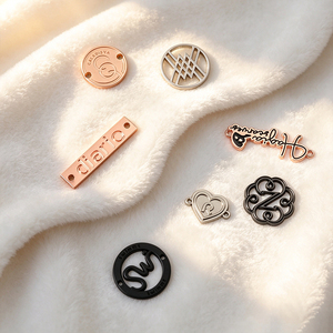 Custom Brand Logo Metal Sewing Label Engraved Plated Seawater Resist <b>Tag</b> for Swimwear Apparel - Product Image 3
