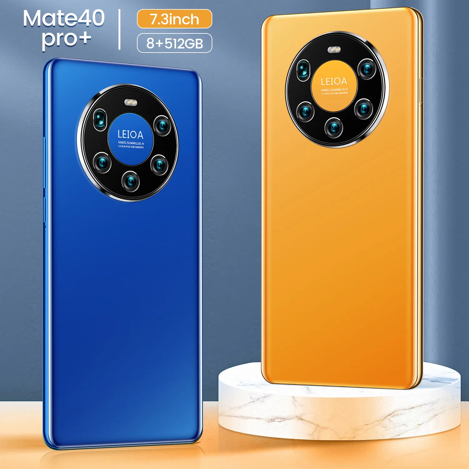2021 Unlocked Mobile M40 Pro + HD Camera Dual SIM 12GB + 512GB Dual Card 7.2 Full-bildschirm Global Telefones Celulares Smartphone