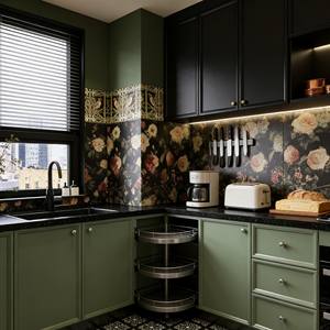 Armario Modular de Lujo Curvo Lacado con Construcción de Aglomerado y Diseño Artístico para Dormitorios - Product Image 4