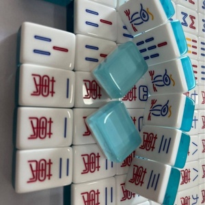 Fichas de Mahjong Americanas con Textura de Cristal Única, Impresas con Logotipo Personalizado Premium, para Fiestas y Entretenimiento Familiar - Product Image 4