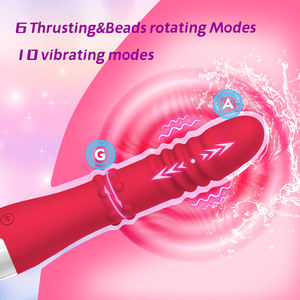 दोहरी उत्तेजना जी-स्पॉट क्लिटोरल वाइब्रेटर-10 कंपन + 6 थ्रस्टिंग घूर्णन, चिकित्सा सिलिकॉन सेक्स टॉय - Product Image 4