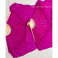 Voile de danse du ventre 100% soie de mûrier, éventail de danse en soie de 1,2 m, 1,5 m, 1,8 m de long pour performance scénique