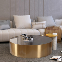 Table basse extensible en marbre de style nordique moderne, excellente qualité, pour salon (vente en gros)