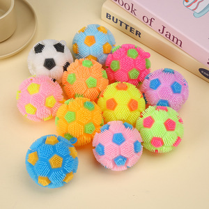 Pelota de Fútbol Brillante Jincan, Juguete Peludo Unisex, Color Blanco y Negro, Material TPR, Antiestrés, Creativo, para Niños - Product Image 3