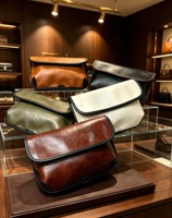 Sac bandoulière de luxe antivol pour homme, style moto, tendance, imperméable, en PU, polyester et coton