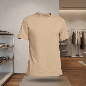 เสื้อยืดผู้ชายสไตล์ลำลองสำหรับออกกำลังกาย ผ้าฝ้ายถัก 100% ทรงปกติ คอกลม แขนสั้น เนื้อผ้านุ่ม ระบายอากาศได้ดี น้ำหนัก 180 กรัม - Product Image 1