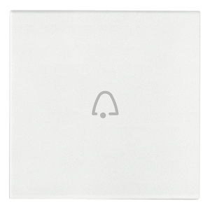 White Axial Bell Symbol <b>Push</b> <b>Button</b> <b>Switch</b> 4.5 In Length 0.5 In Height - Product Image 1