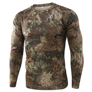 DFS920 Sous-vêtements de sport à manches longues respirants légers à séchage rapide camouflage 3D Chemises à col rond - Product Image 1