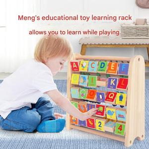 Nouveauté : Tableau d'apprentissage éducatif <span class=keywords><strong>2</strong></span>-<span class=keywords><strong>en</strong></span>-<span class=keywords><strong>1</strong></span> <span class=keywords><strong>en</strong></span> bois double face avec <span class=keywords><strong>boulier</strong></span> et jeu de lettres pour enfants - Product Image 2