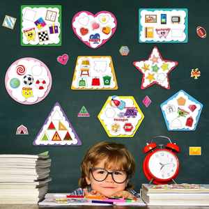 Outil magnétique personnalisé pour le tri et la reconnaissance des formes pour garçons et filles en bas âge - Conception en papier réutilisable, durable et écologique - Product Image 1