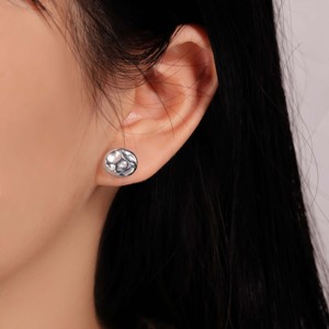 Pendientes de Aro de Acero Inoxidable Chapados en Oro de 18K - Forma Irregular Cóncava-Convexa - Accesorios de Moda para Mujer para Fiestas - Product Image 6