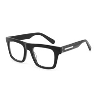 MS 7702 Lunettes optiques surdimensionnées haut de gamme hybrides, montures en acétate à charnière à broche, tendance internet, lunettes AC ODM/OEM