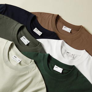 <span class=keywords><strong>T</strong></span>-<span class=keywords><strong>Shirt</strong></span> Unisexe Personnalisé de Haute Qualité OEM/ODM, Coupe Streetwear à Épaules Tombantes, Impression Logo, Modèle Vierge, Col Ras du Cou - Product Image 2
