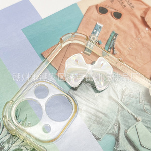 Iridescent Porcelain White Bow Resin <b>Beads</b> For Mobile Phone Decoration Fall 2023 Chaozhou Origin - Product Image 2