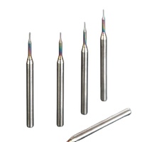 Set Mata Bor PCB DLC-AZS 3045-135, Mata Bor Karbida untuk Logam, Baja Tahan Karat, Besi Cor, Lapisan Titanium