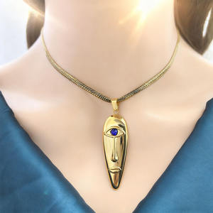 Moyamiya <span class=keywords><strong>2026</strong></span>新款不锈钢金色复古面刀片吊坠项链欧美轻奢小众设计首饰 - Product Image 4