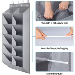Folding Hanging Over Door Organizer with 5 Clear Dust-Proof Pocket Organizer for Kid's Toys - Product Image 5