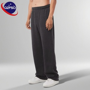 Pantalones de chándal para correr de diseñador de algodón 100% para hombre, pantalones de chándal de pierna ancha informales de cintura media con bordado personalizado - Product Image 1