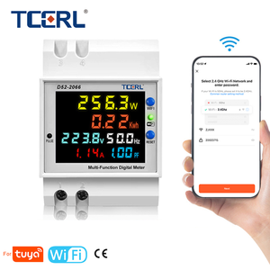 Tuya D52-2066 6in1 Din Rail kỹ thuật số <span class=keywords><strong>Meter</strong></span> AC Monitor 110V/220V/380V 100A điện năng <span class=keywords><strong>Meter</strong></span> điện áp hiện tại Hệ số công suất kWh - Product Image 2