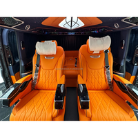 Ensemble de sièges aérodynamiques en cuir orange pour mise à niveau du siège pilote de modification automobile pour Benz classe V VITO W447 V260 Maybach