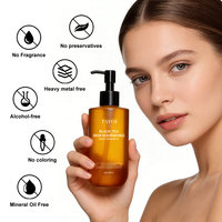 Démaquillant Huileux au Thé Noir en Gros d'Usine, Acides Aminés de Jojoba, Nettoyage en Profondeur, Dissout Mascara Waterproof, Rouge à Lèvres et Fond de Teint