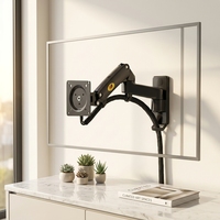 Soporte Giratorio para Monitor NB DIY, Soporte Extraíble, Superficie de Aleación de Aluminio Negra, 35 Pulgadas, Soporte de Pared para TV con Pintura de Color