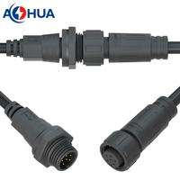 Connecteur Étanche M16 9 Broches Mâle-Femelle pour Câble de Signalisation, Montage sur Panneau, Prises Électriques PA66 CE ROHS