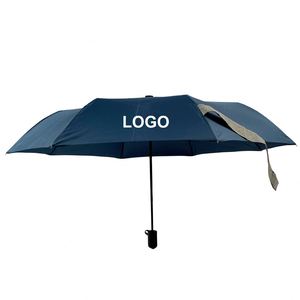 Auto-Open <b>Windproof</b> UV Protection <b>Umbrella</b> with Custom Logo Print Adult Promotion Three-Fold Folding Design - Product Image 1