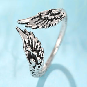 Vintage Wings Alloy <b>Ring</b> Unisex Fashion Gift Jewelry <b>Open</b> Adjustable Design T0146 - Product Image 1