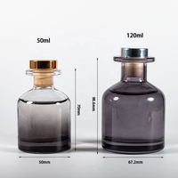 50ml 120ml décoration de la maison verre rechargeable Vintage cosmétique en gros roseau arôme désodorisant Transparent diffuseur bouteille