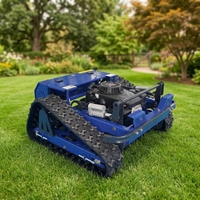 Tondeuse à gazon hybride télécommandée à prix de gros, coupe-herbe à chenilles pour pentes, pour vignobles et vergers