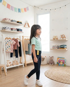 Leggings pour enfants en coton doux et très élastique, respirants et doux pour la peau, pantalons slim pour filles et garçons, pour les activités quotidiennes, les jeux et l'école - Product Image 2