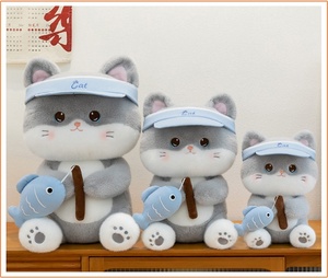 Gatto Pescatore Carino, Peluche Super Morbido, Giocattolo Animale in Peluche, Regalo di Compleanno Unisex per Bambini - Product Image 4