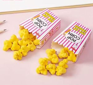Borradores de Goma con Forma de Palomitas de Maíz, Ecológicos, Amarillos, 3D, Novedad Escolar, Divertidos y Creativos para Niños, Venta al Por Mayor - Product Image 3
