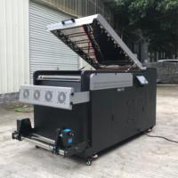 Agitateur de bande transporteuse d'imprimante Dtf automatique à quatre têtes de 60cm avec machine à secouer les poudres à écran tactile