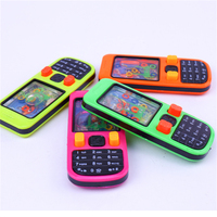 Jouet promotionnel classique pour enfants, jeu d'eau portable en plastique coloré en forme de téléphone portable, motif dessin animé