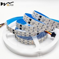 Светодиодная лента WS2811B 24В, высокая яркость, ширина 16 мм, 168 LED/м, двухрядная, 5050RGB IC, полноцветная, IP20, Ra85, USB, с регулировкой яркости