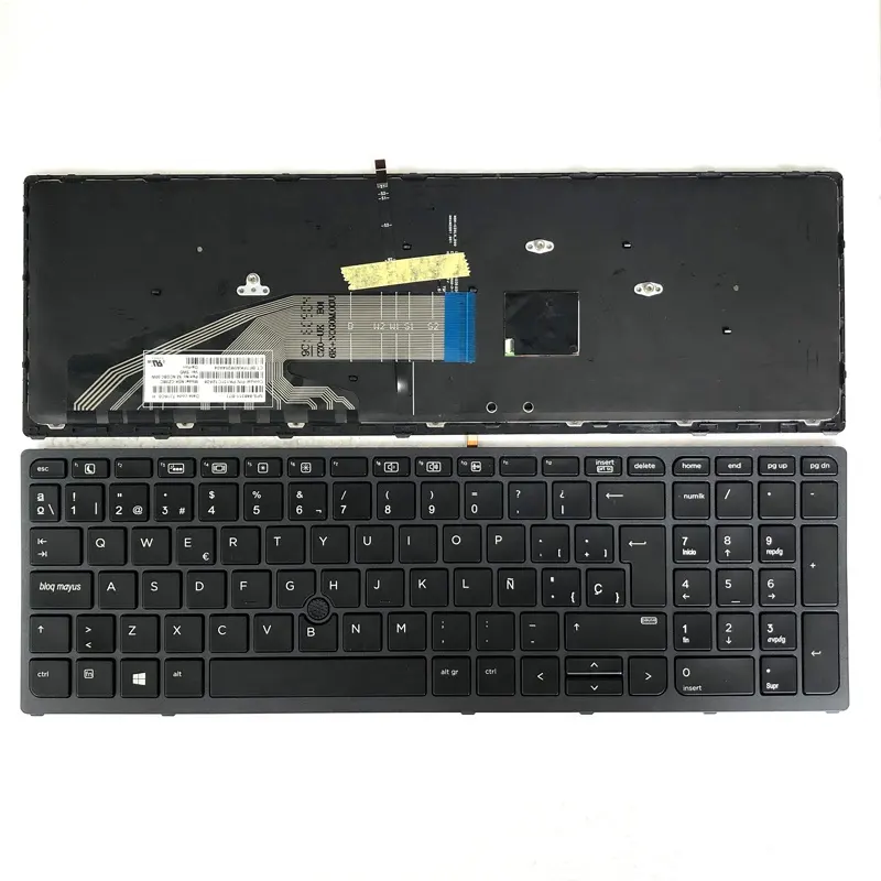 Originele Nieuwe Latin Spaans Toetsenbord Voor Hp Zbook 15 G3 17 G3 Sp La Laptop Toetsenbord Met Achtergrondverlichting Pointer Frame teclado 848311-B71