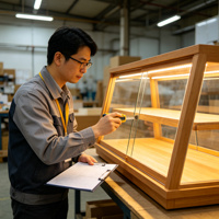 Vitrine de boulangerie haut de gamme en bois éclairée par LED avec arche et verre transparent, présentoir à pain multifonction de luxe pour pâtisserie